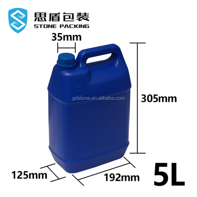 Conteneurs 5l vides 35mm en plastique agricoles avec le couvercle de vis