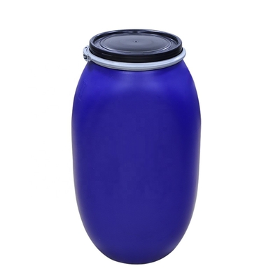 tambour à couvercle serti du HDPE 125L en plastique chimique avec l'anneau de cercle de fer 80 degrés
