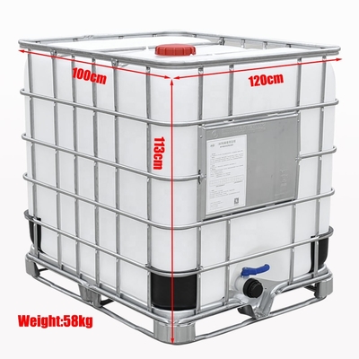 DC53D en acier galvanisé IBC Tote Liquid Packaging chimique de plastique