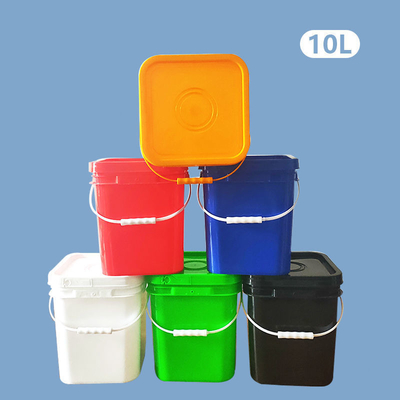 récipient en plastique du HDPE carré 10L pour le stockage liquide d'emballage de marchandises sèches