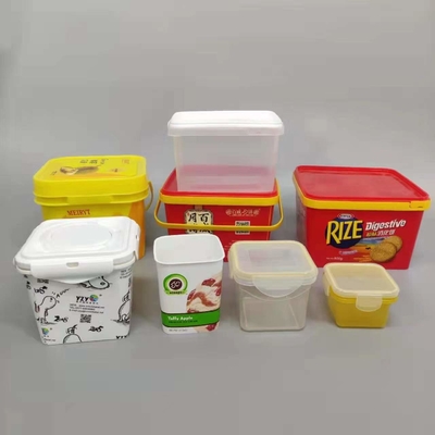 Forme rectangulaire en plastique de tailles multiples de baril de catégorie comestible d'utilisation commode