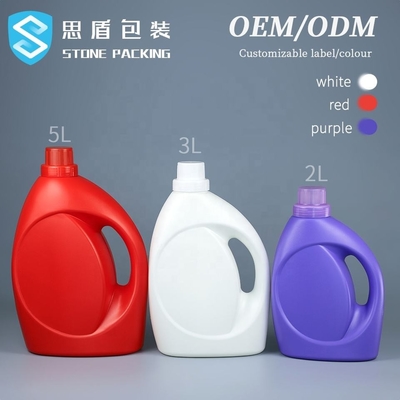 2L 3L 5L bouteille de détergent à lessive liquide bouteilles de détergent vides tambour de cruche avec bouchon de couronne