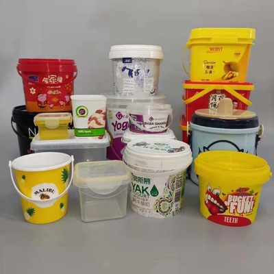 Plastique de catégorie comestible seau de peinture de 20 litres diverses tailles de couleurs avec le couvercle