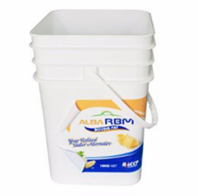 Stick Label Seau de peinture de 20 litres Seau en plastique carré de peinture blanche