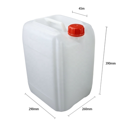 Réservoir d'eau carré blanc de plastique de HDPE du calibre 47mm 20 litre 450g