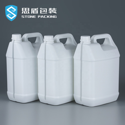 Bouteille en plastique 299mm carrée environnementale durable 220G de HDPE du tambour 5L