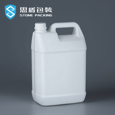 Bouteille en plastique 299mm carrée environnementale durable 220G de HDPE du tambour 5L