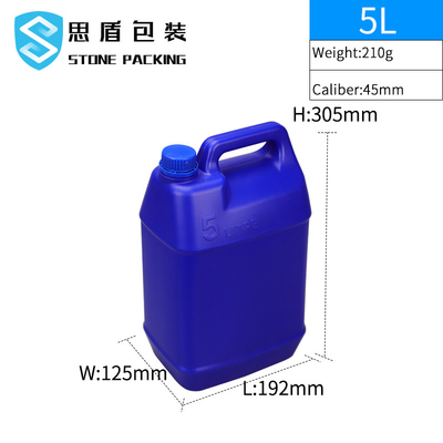 Tambour 5L en plastique à bouchon vissable étanche 2,5 gallons 1 gallon 0,5 gallons