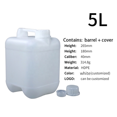 Taille 265mm HDPE en plastique Jerry Can Caliber de 5 litres 40mm