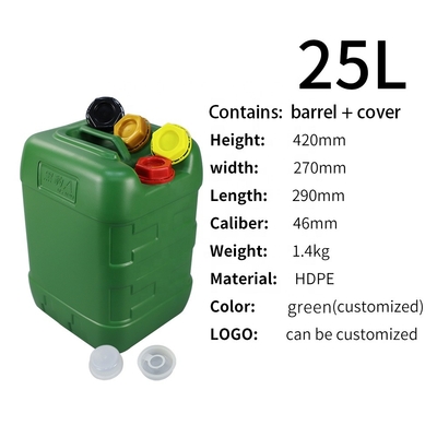 Place en plastique du HDPE 25L/Kg seau 290*270*420mm de 5 gallons