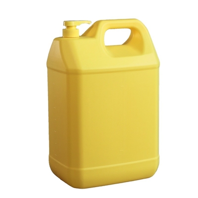 Conteneurs chimiques en plastique détersifs jaunes de 1 gallon avec la pompe 210g