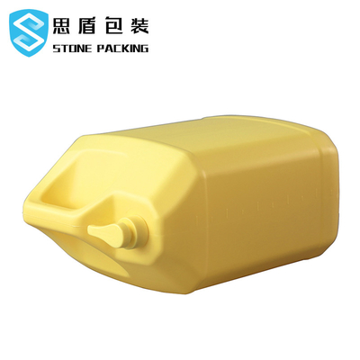 Conteneurs chimiques en plastique détersifs jaunes de 1 gallon avec la pompe 210g