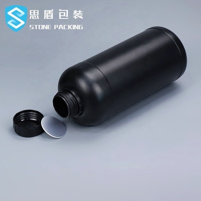 Gravure à l'eau forte acide LML Matte Black Plastic Bottles détersif 110*220*43mm