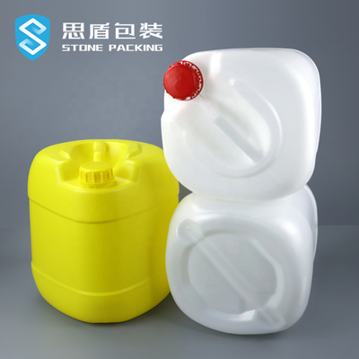 UFU liquide chimique jaune blanc de conteneur en plastique de HDPE de 5 gallons