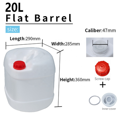 UFU liquide chimique jaune blanc de conteneur en plastique de HDPE de 5 gallons