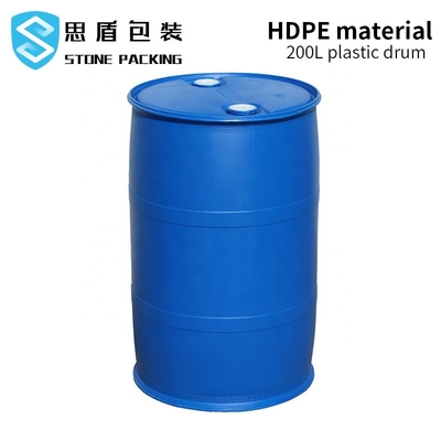 Tambours en plastique bleus d'huile scellée barils de 55 gallons 200 litres avec le double couvercle