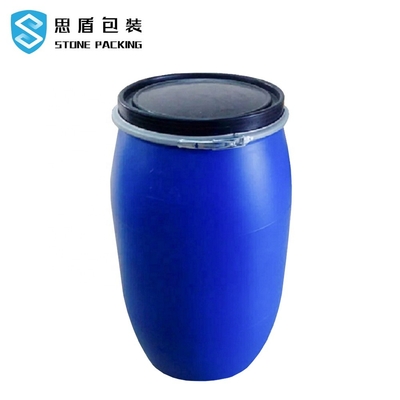 200l chimique bleu cylindrique tambour en plastique 585*970mm 9kg de 55 gallons