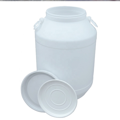 Baril 60l en plastique chimique blanc du HDPE 100% avec la couverture