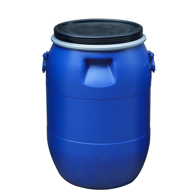 Baril 120l chimique bleu en plastique rond du HDPE 100% à couvercle serti