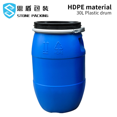 Récipient en plastique de HDPE de cylindre 30l 160l avec le cercle de fer