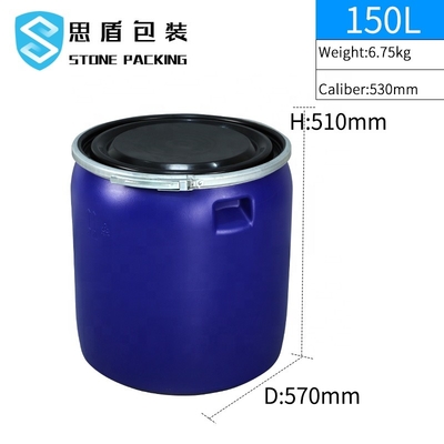 Niveau chimique de nourriture autour d'ODM d'OEM en plastique de tambour du HDPE 150l