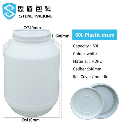 Tambours 60l en plastique multifonctionnels liquides de l'eau avec la couverture 2.3kg