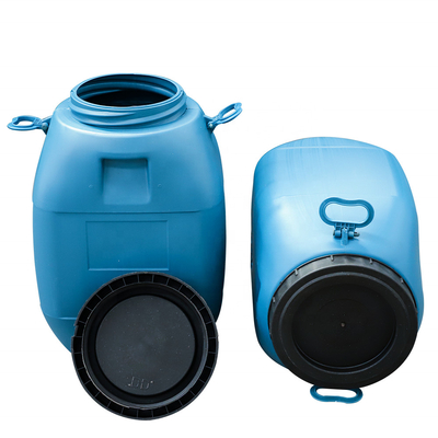 Tambour bleu de récipient en plastique du HDPE 60L du HDPE 100% avec le couvercle