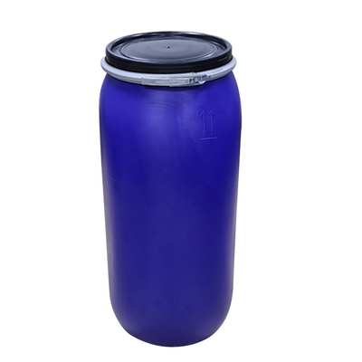 tambour à couvercle serti du HDPE 125L en plastique chimique avec l'anneau de cercle de fer 80 degrés