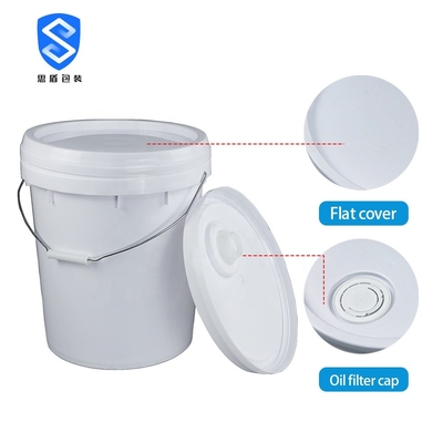 2.0mm réutilisables seau de peinture de 20 litres avec les couvercles BPA libres