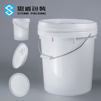 2.0mm réutilisables seau de peinture de 20 litres avec les couvercles BPA libres
