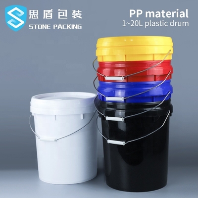 épaisseur de 1.1mm seau en plastique de peinture de 5 gallons avec la poignée 10L 18L 20L