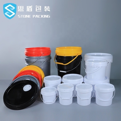épaisseur de 1.1mm seau en plastique de peinture de 5 gallons avec la poignée 10L 18L 20L