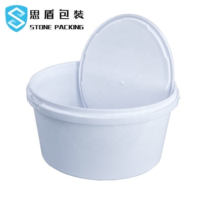 Seau rond ovale de conteneurs chimiques ovales de 1 gallon avec le couvercle 265*265mm
