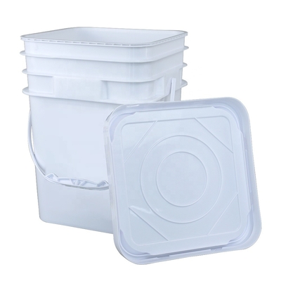 OIN 9001 seau blanc 141*103*120mm de 5 conteneurs chimiques de gallon