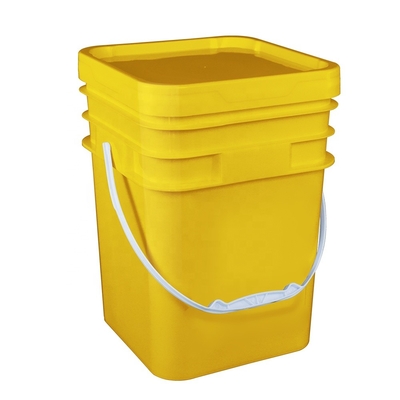 OIN 9001 seau blanc 141*103*120mm de 5 conteneurs chimiques de gallon