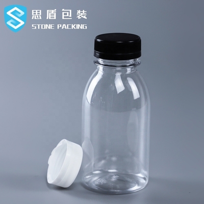 Bouteilles en plastique 250ml 28g d'ANIMAL FAMILIER en plastique clair des produits 34mm de ménage