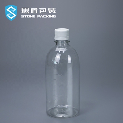 Bouteille en plastique à bouchon vissable 38g 51g d'ANIMAL FAMILIER de la douille 1000ml 500ml de rétrécissement