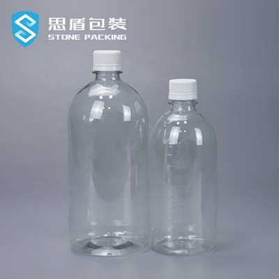 Bouteille en plastique à bouchon vissable 38g 51g d'ANIMAL FAMILIER de la douille 1000ml 500ml de rétrécissement