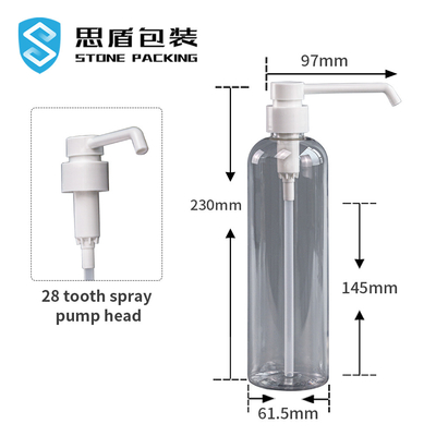 Le jet vide de plastique de brume de l'eau de l'alcool 25mm met 210*61.5mm en bouteille