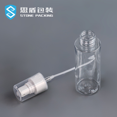 Bouteille transparente de jet de l'ANIMAL FAMILIER 100ML de 18mm avec le bec 13g