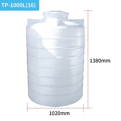 réservoir d'eau extérieur de cylindre 2070mm en plastique de 1720mm grand 2000L 2500L