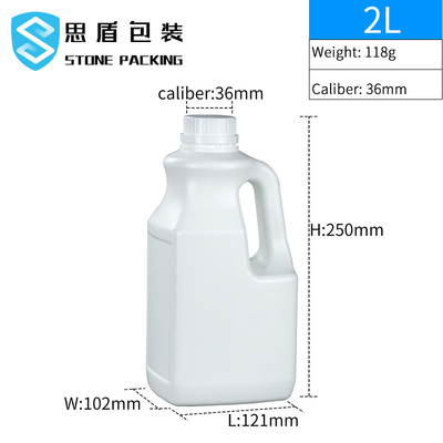 HDPE à bouchon vissable acide Jerry Can de plastique 2L 5L de tambours gravure à l'eau forte 36mm