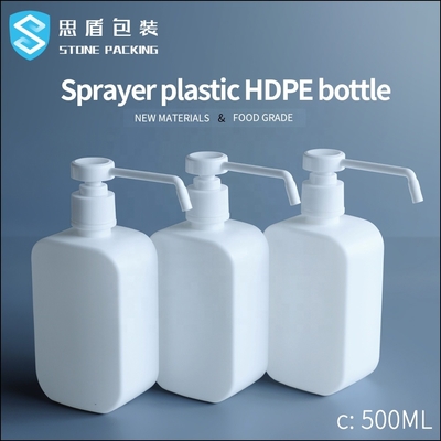 Calibre en plastique 25mm de bouteilles d'ANIMAL FAMILIER en plastique désinfectant de la pompe 500ml
