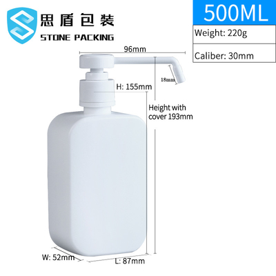 Bouteilles en plastique acides de jet d'ANIMAL FAMILIER de pompe gravure à l'eau forte 500ml pour le liquide propre