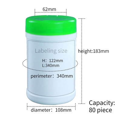 L'aseptisant humide de coton d'alcool de poudre à laver essuie l'ODM d'OEM de seau