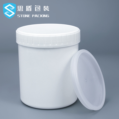 Pot 1L en plastique noir blanc de 12*140mm avec l'ODM d'OEM de couvercle de vis